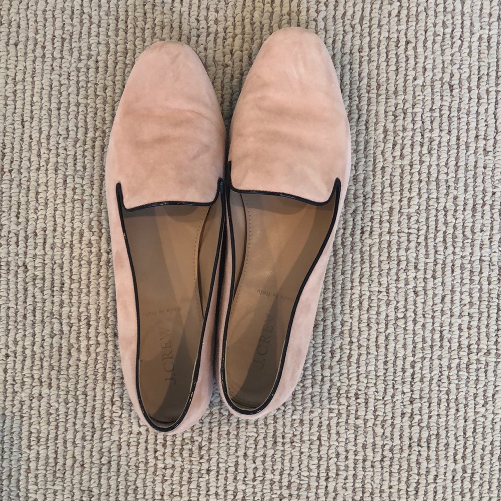 J. Crew suede blush loafers